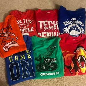 Longs sleeve Bundle boys- sz 14 - lands end, children’s place, Osh Kosh- 7 shirt
